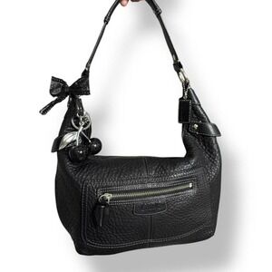 Y2k‎ Coach Penelope Black Pebbled Leather Hobo Slouchy Shoulder Bag Preppy